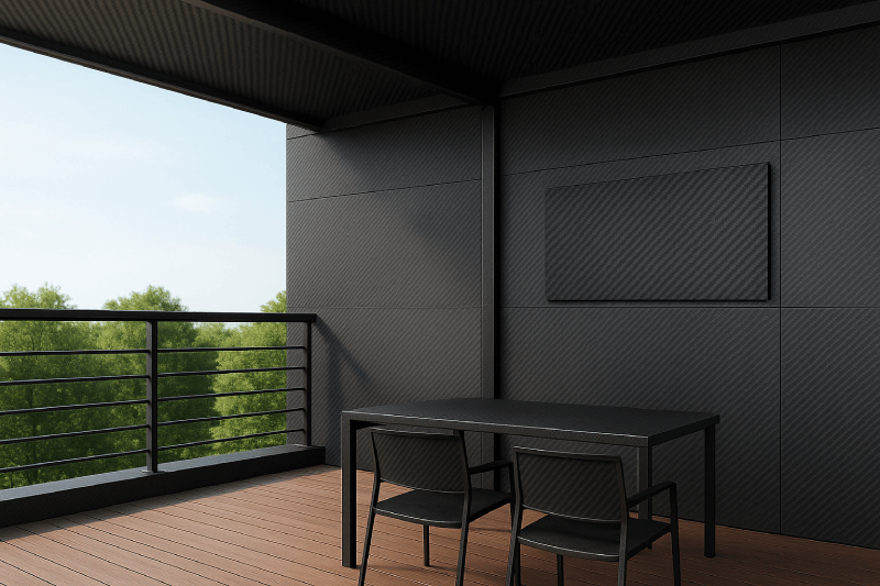 Материалы из углеродного волокна GBTECH: лёгкий, прочный и устойчивый к атмосферным воздействиям декор для террас