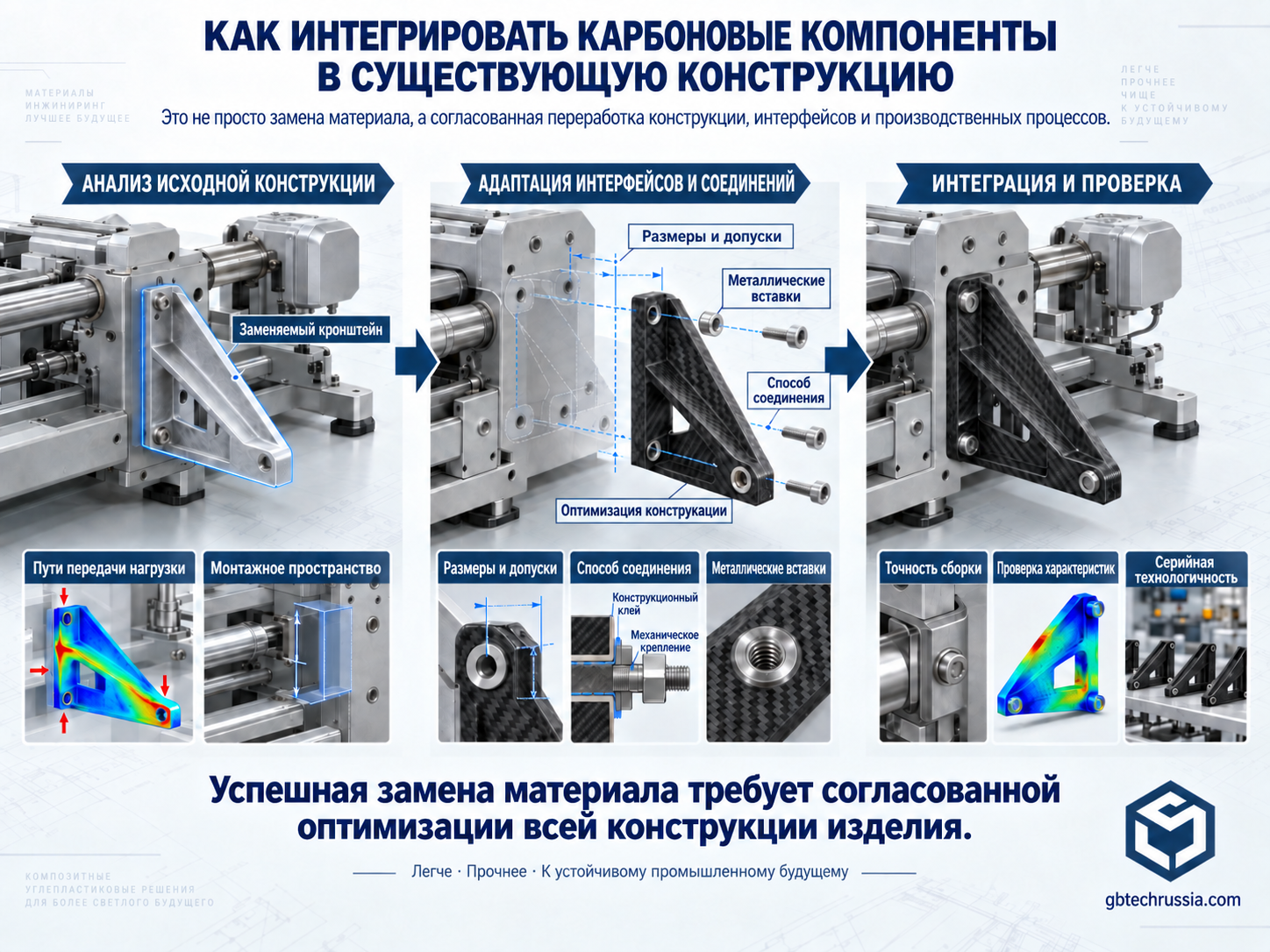 Как интегрировать компоненты из углепластика в существующую конструкцию изделия
